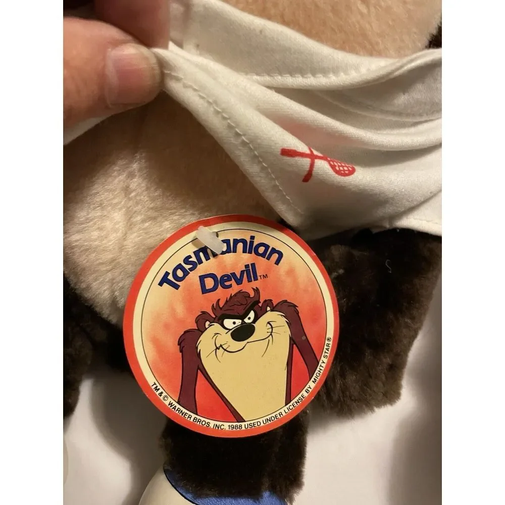 1988 And 1989 Tazmanian Devil Plush Tennis And Grippits With Tags Toy‎
